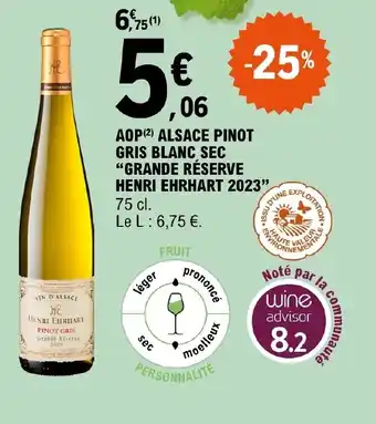 AOP(2) ALSACE PINOT GRIS BLANC SEC GRANDE RĂSERVE