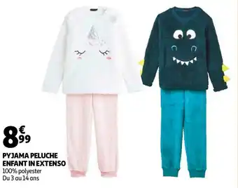 Auchan In extenso pyjama peluche enfant offre