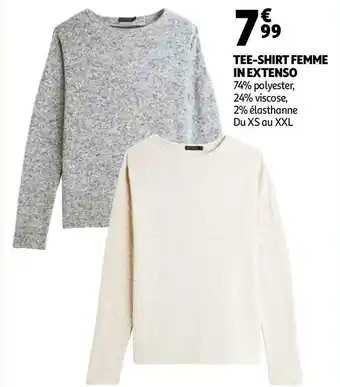 Auchan In extenso tee-shirt femme offre