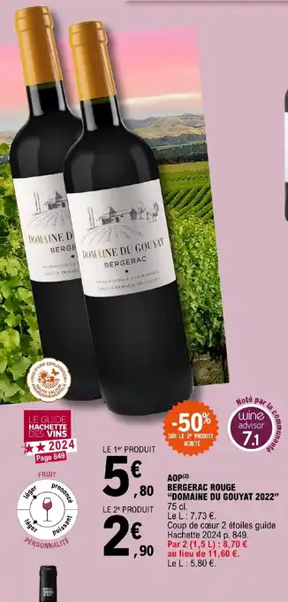 E.Leclerc AOP(2) BERGERAC ROUGE offre