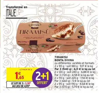 Intermarché Hyper Tiramisu Bonta Divina offre