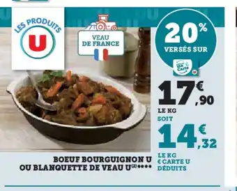 U Express BOEUF BOURGUIGNON U offre