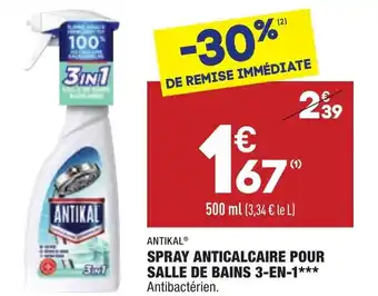 ALDI Spray Antivalcaire Pour Salle de BAins 3-en-1 offre