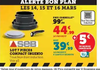 Hyper U Lot 7 pices compact ingenio offre