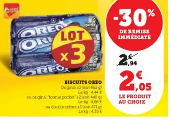 Hyper U BISCUITS OREO offre