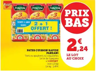 PATES CUISSON RAPIDE PANZANI