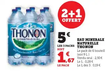 Hyper U EAU MINERALE NATURELLE offre