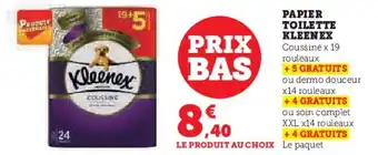 Hyper U PAPIER TOILETTE KLEENEX offre