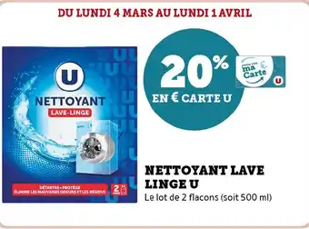 Hyper U NETTOYANT LAVE LINGE U offre