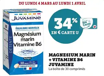 Hyper U MAGNESIUM MARIN + VITAMINE B6 JUVAMINE offre