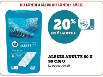 Hyper U ALESES ADULTE 60 X 90 CM U offre