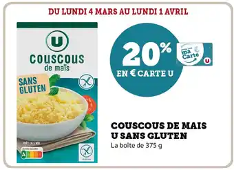 Hyper U COUSCOUS DE MAIS U SANS GLUTEN offre