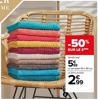 Carrefour Linge de toilette "bath" offre