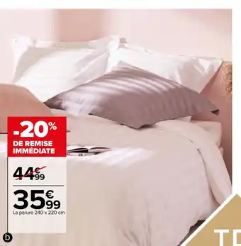 Carrefour Linge de lit "Satin 80" offre