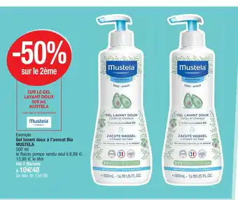 Cora x Carrefour Gel lavant doux à l'avocat Bio MUSTELA offre