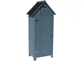 Bricorama Armoire de jardin Cabanon - 77 x 54.5 x 179 cm - Bleu ciel offre