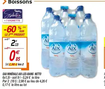 Netto Eau minérale Aix-Les-Bains Netto offre