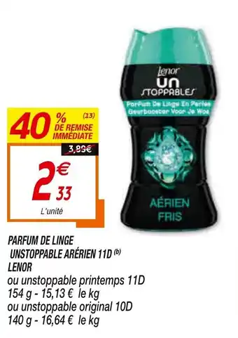 Netto Parfum de Linge Unstoppable Arérien11D offre
