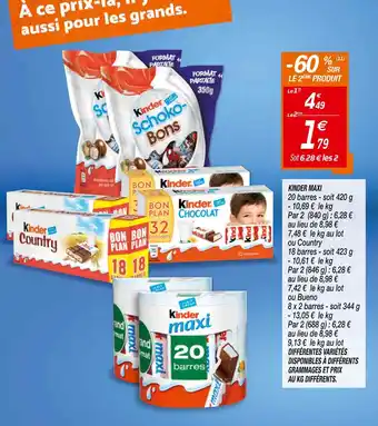 Netto Kinder Maxi offre
