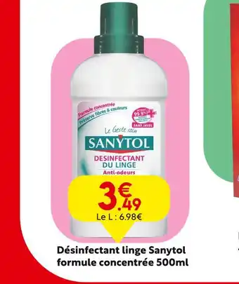 Maxi Bazar Sanytol Désinfectant linge formule concentrée 500ml offre