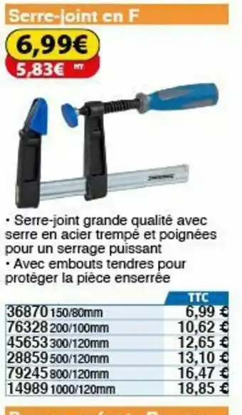 Serre-joint en F