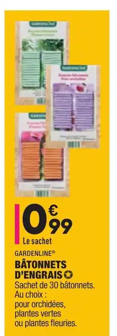 ALDI Bâtonnets d'engrais offre