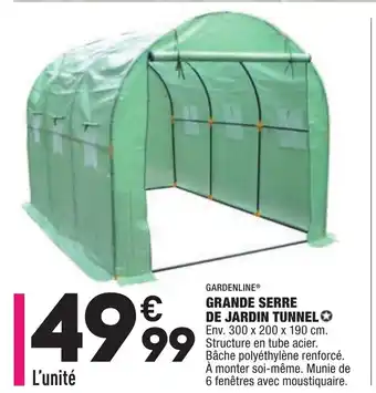 ALDI Grande serre de jardin tunnel offre