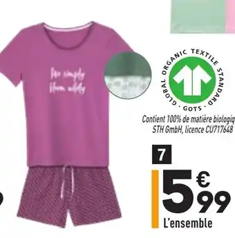 ALDI Pyjama Short offre