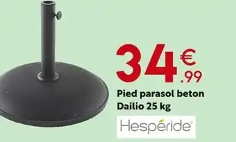 Maxi Bazar Hespéride Pied parasol beton Dailio 15kg offre