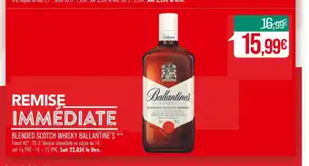 Match BALLANTINE’S BLENDED SCOTCH WHISKY offre