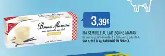 Match BONNE MAMAN MA SEMOULE AU LAIT offre