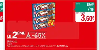 Match LU GRANOLA offre