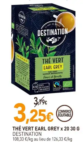 naturéO DESTINATION THÉ VERT EARL GREY offre