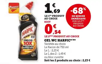 Super U HARPIC GEL WC offre