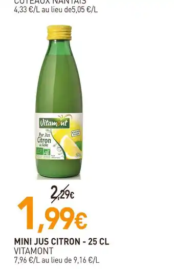 naturéO VITAMONT MINI JUS CITRON offre