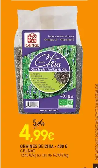 naturéO CELNAT GRAINES DE CHIA offre