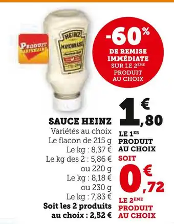 Super U HEINZ SAUCE offre