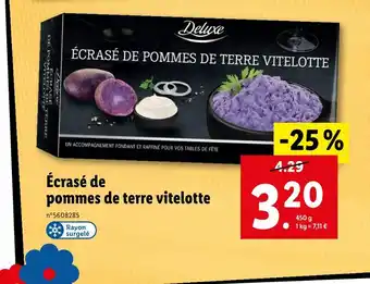 Lidl Deluxe Écrasé de pommes de terre vitelotte offre