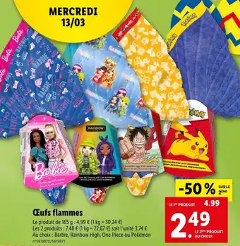Lidl Œufs flammes offre