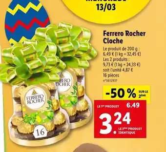 Lidl Ferrero Rocher Ferrero Rocher Cloche offre