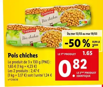 Lidl FRESHONA Pois chiches offre