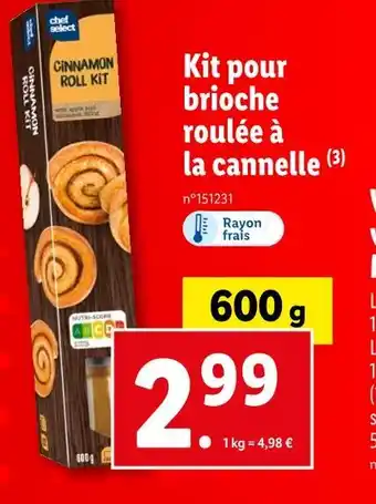 Lidl Kit pour brioche roulée à la cannelle offre
