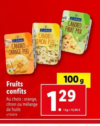 Lidl BELBAKE Fruits confits offre