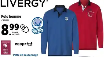 Lidl LIVERGY Polo homme offre