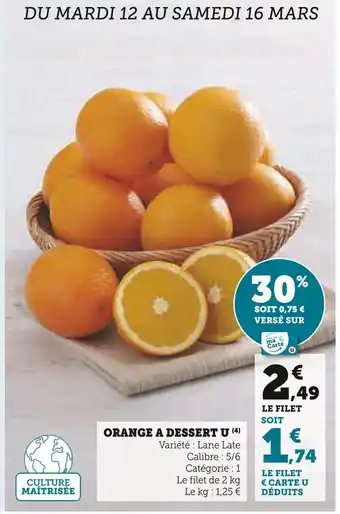 U Express U ORANGE A DESSERT offre