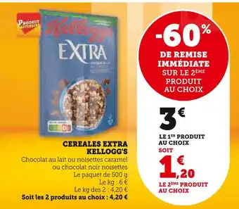 U Express KELLOGG'S CEREALES EXTRA offre