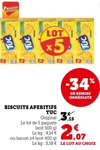 U Express TUC BISCUITS APERITIFS offre