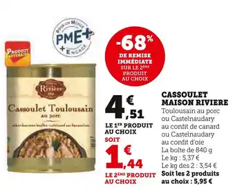 U Express RIVIERE CASSOULET MAISON offre