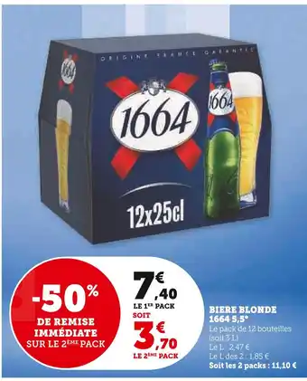 U Express 1664 BIERE BLONDE 5,5° offre
