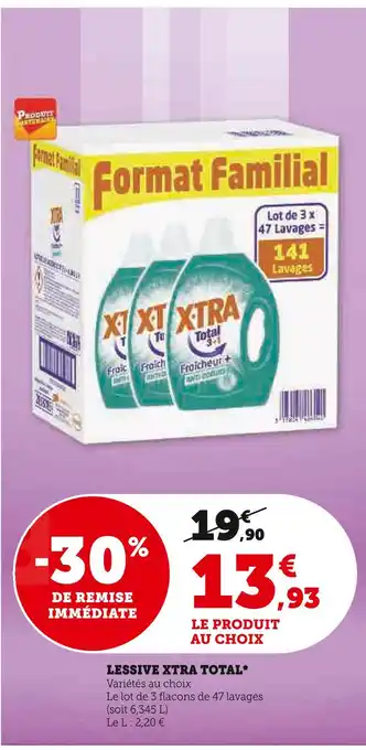 U Express XTRA TOTAL LESSIVE offre